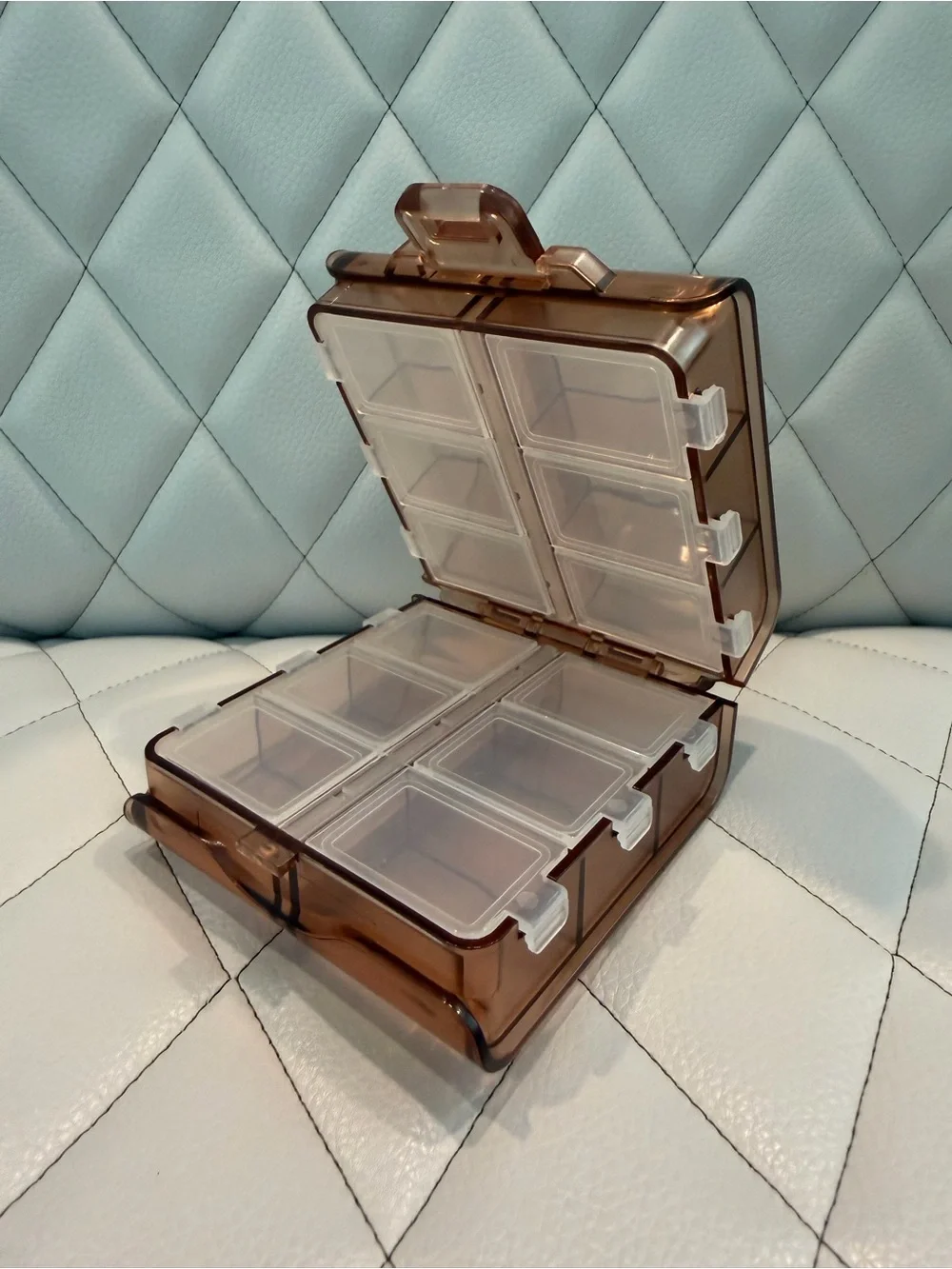Brown 8-Compartment Plastic Storage Organizer - Brand